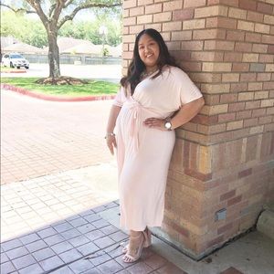 BOOHOO - Pink Wrap culotte jumpsuit - Size 20